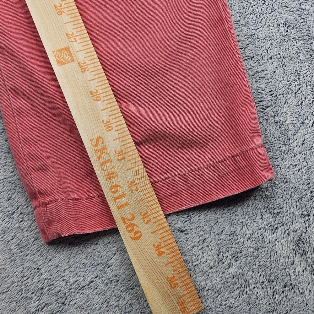 Polo Ralph Lauren Classic Fit Pants Mens 38x32 Red Cotton Embroidered Crest 90s